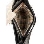Burberry Black Leather Hobo Bag