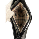 Burberry Black Leather Hobo Bag