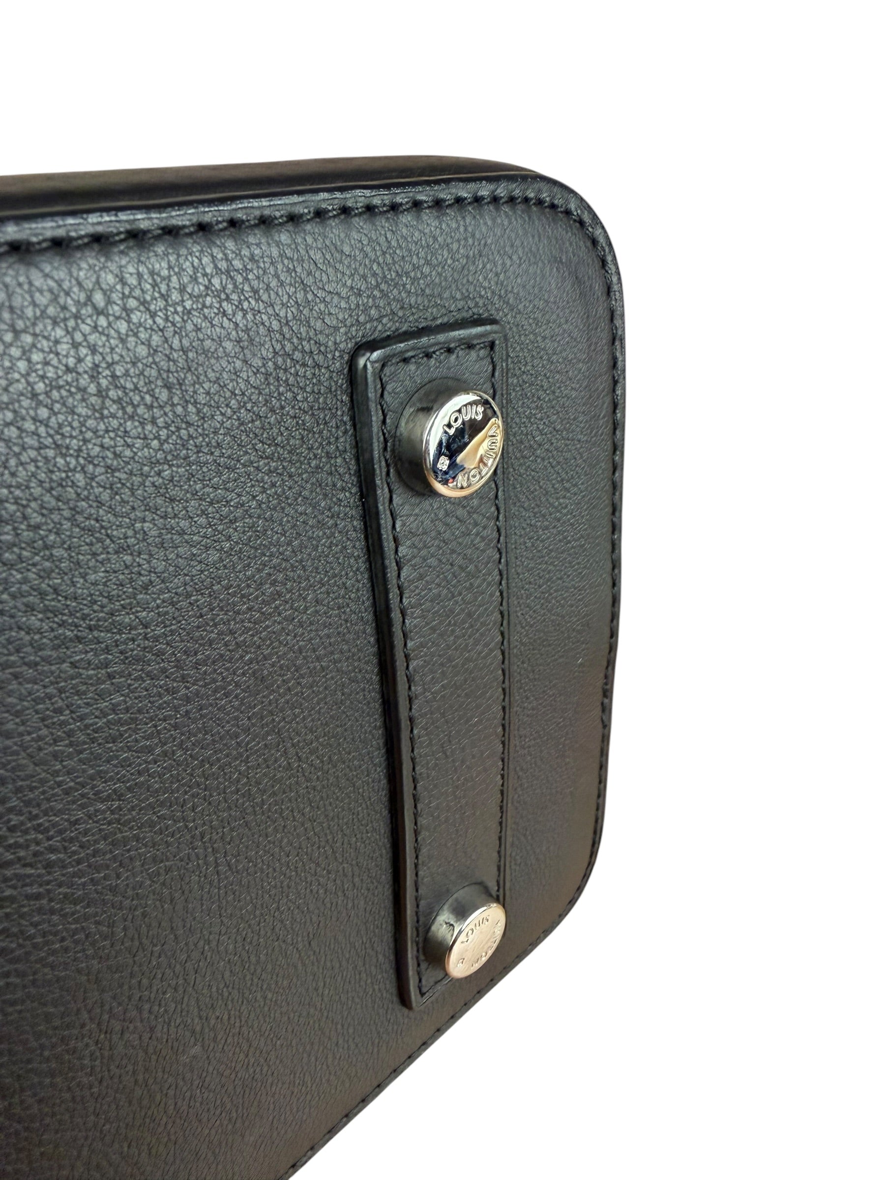 Louis Vuitton Limited Edition Black Monogram Transparence Lockit Hand Bag
