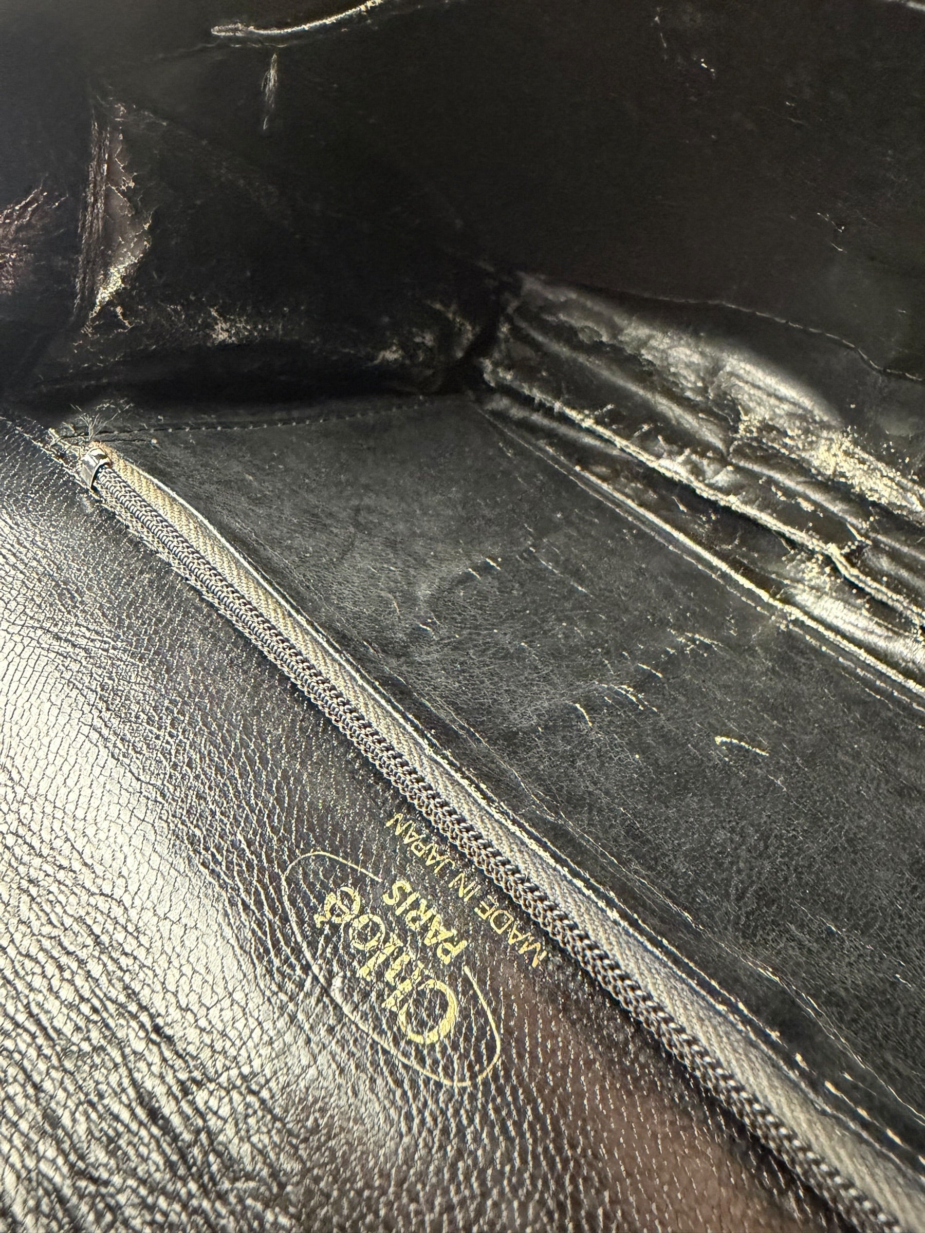 Chloe Vintage Black Leather Shoulder Bag