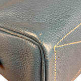 Hermes Blue Leather Cosmetic Pouch