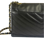 Chanel Black Calfskin Chevron Envelop Flap Bag 2019