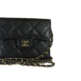 Chanel Black Caviar Quilted Card Holder 2019