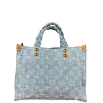 Louis Vuitton Monogram Denim Let Go PM 2Way Tote Handbag