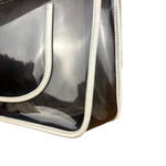 Chanel Vintage PVC Transparent Heart Lock Flap Bag 2008