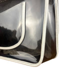 Chanel Vintage PVC Transparent Heart Lock Flap Bag 2008
