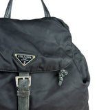 Prada Vintage Black Nylon Drawstring Backpack