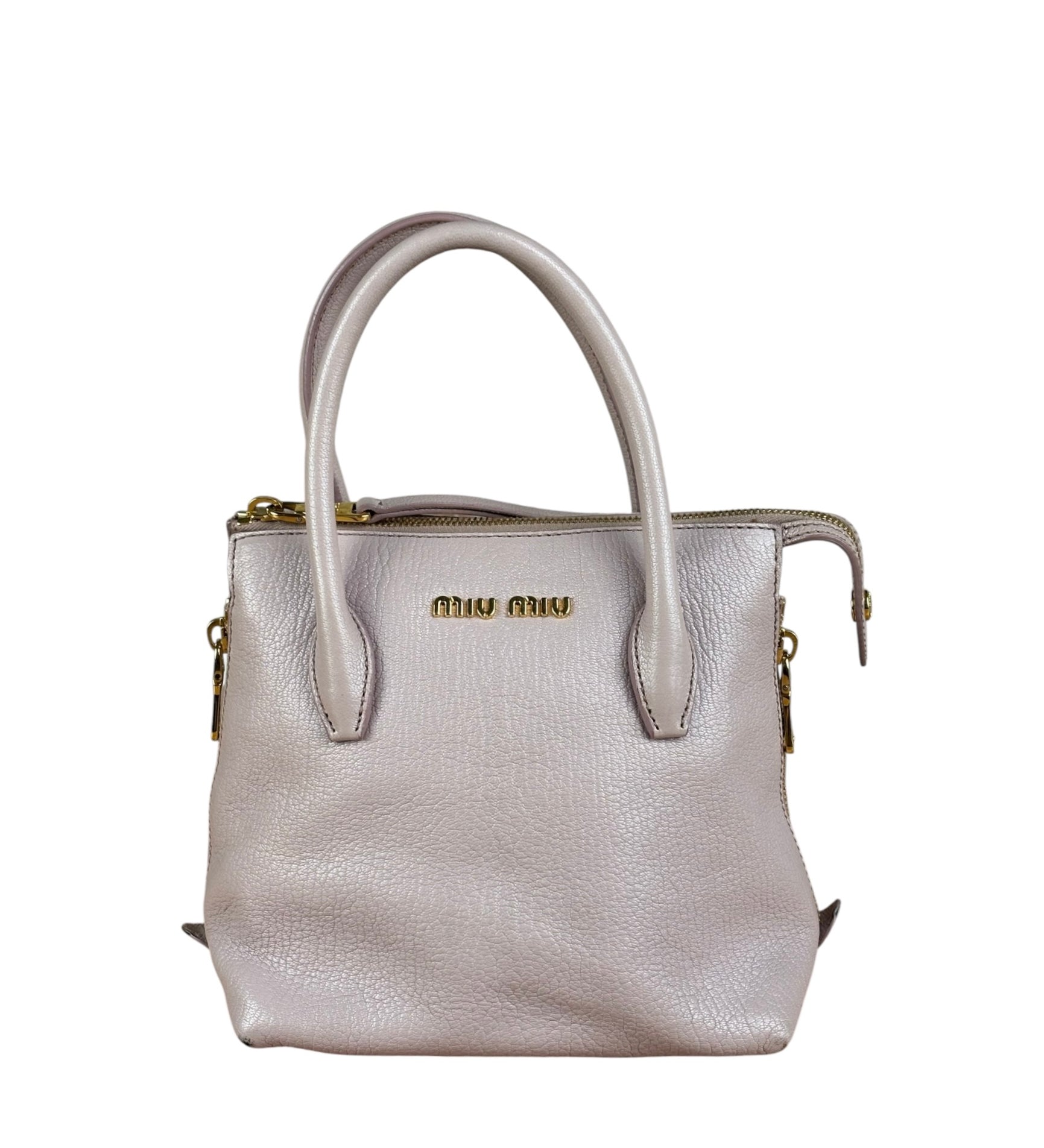 Miu Miu Blush Pink Leather Two-Way Bag