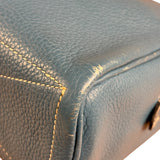 Hermes Blue Leather Cosmetic Pouch