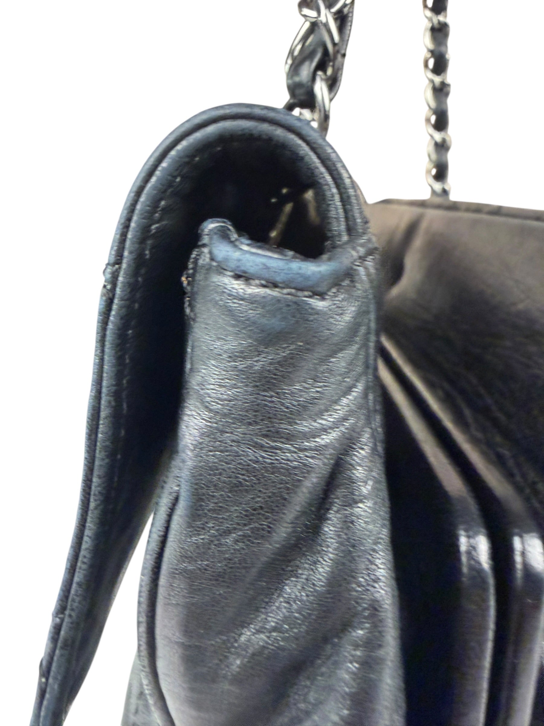 Chanel Black Calfskin Ritz Flap Bag 2007