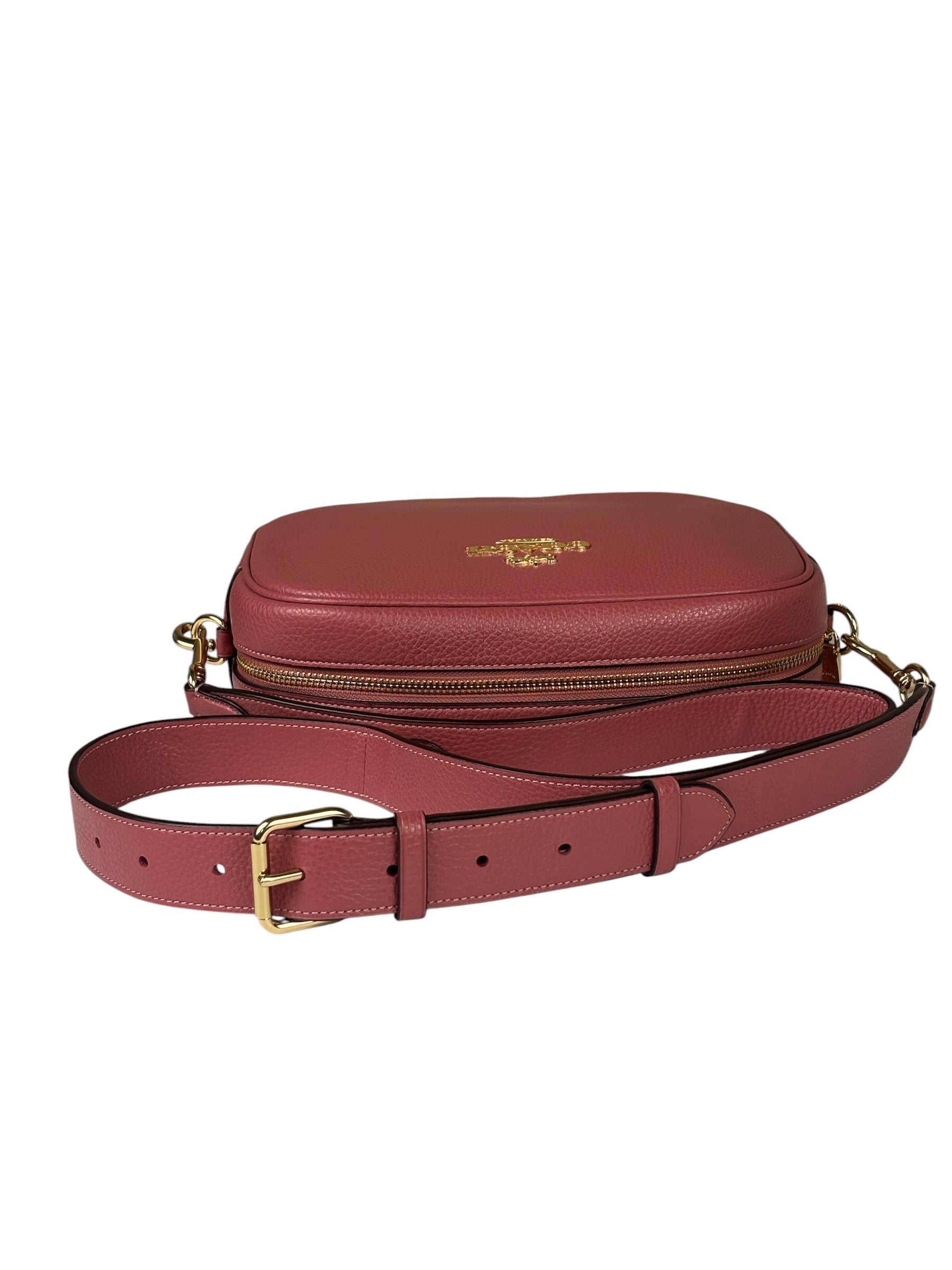 Coach Pink Pebbled Leather Colton Crossbody Bag