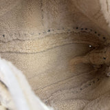 Prada Vintage White Studded Leather Shearling Bowler 2Way Bag