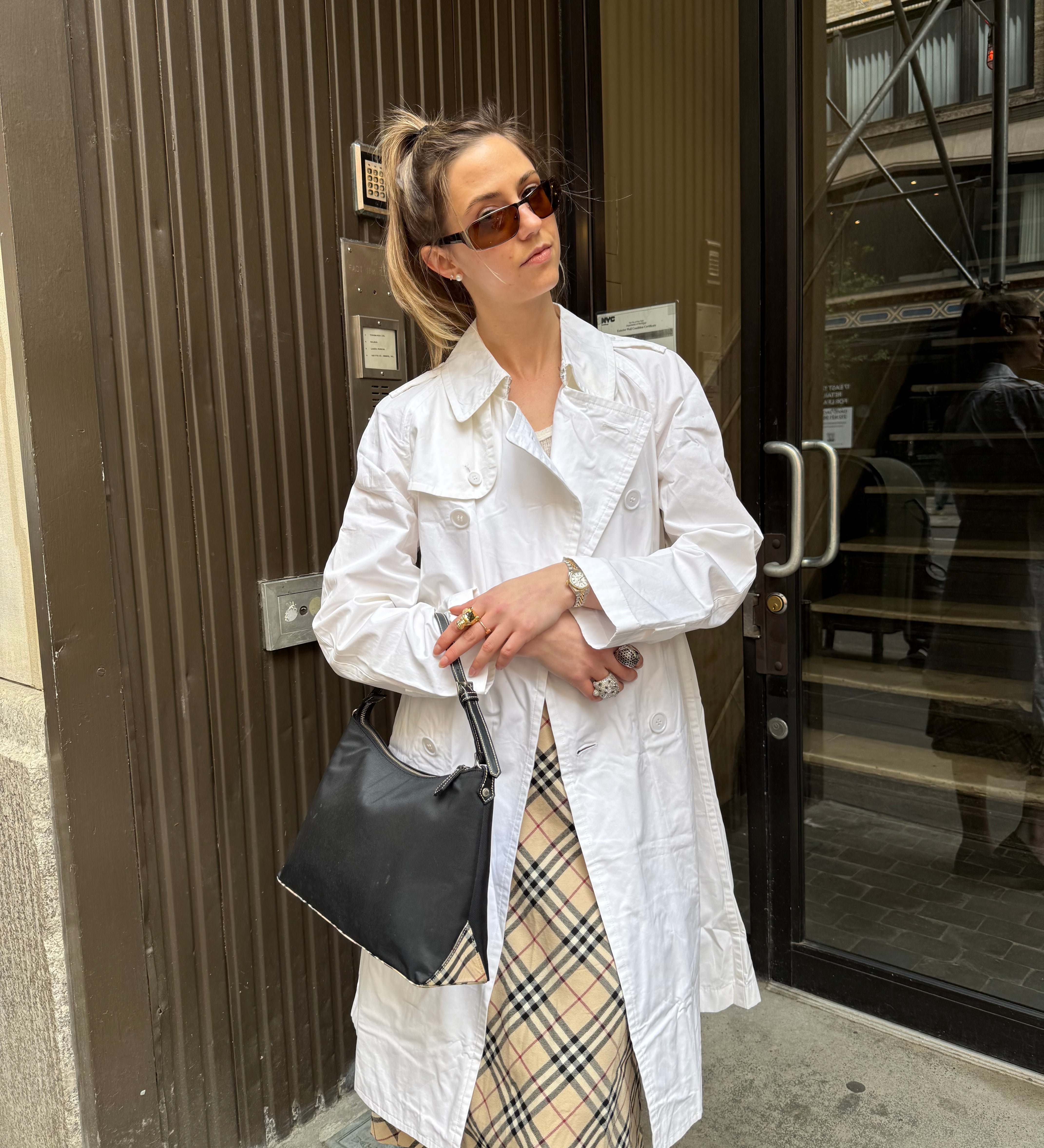 Comme des Garcons White Trench Coat