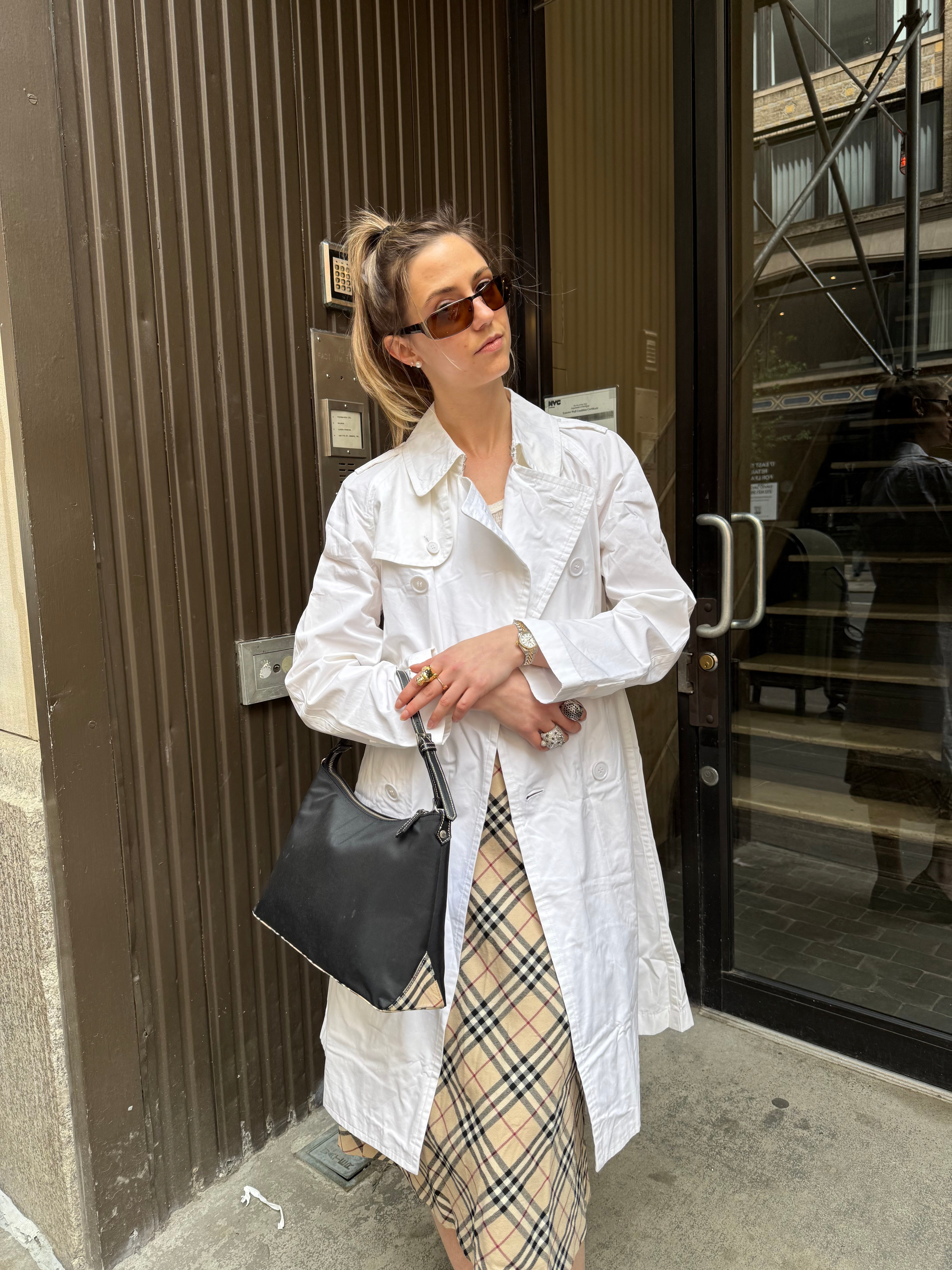 Comme des Garcons White Trench Coat