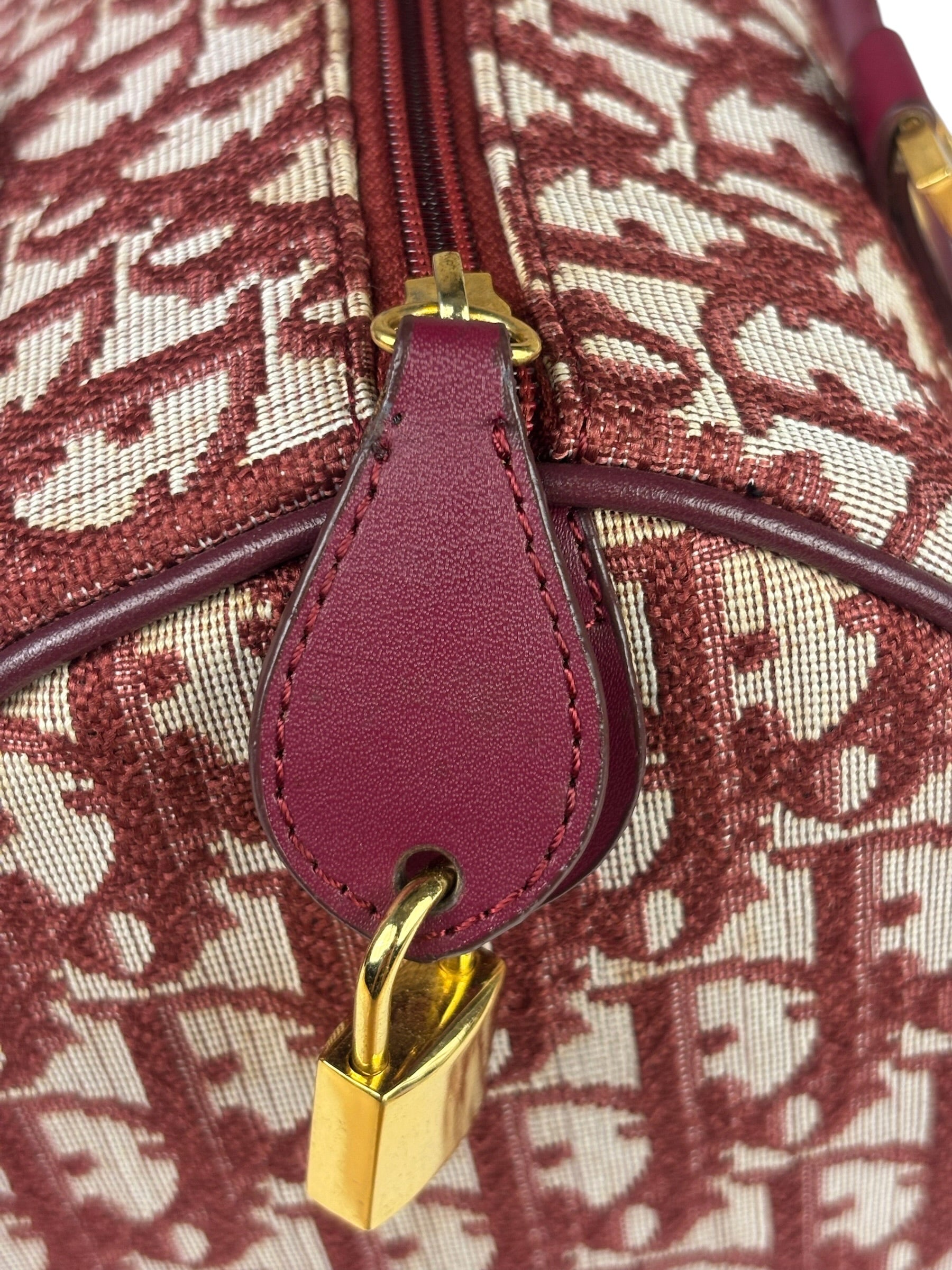 Christian Dior Red Trotter Boston Bag