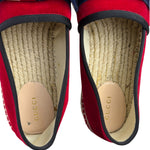 Gucci Red Velvet Pilar Platform Espadrilles