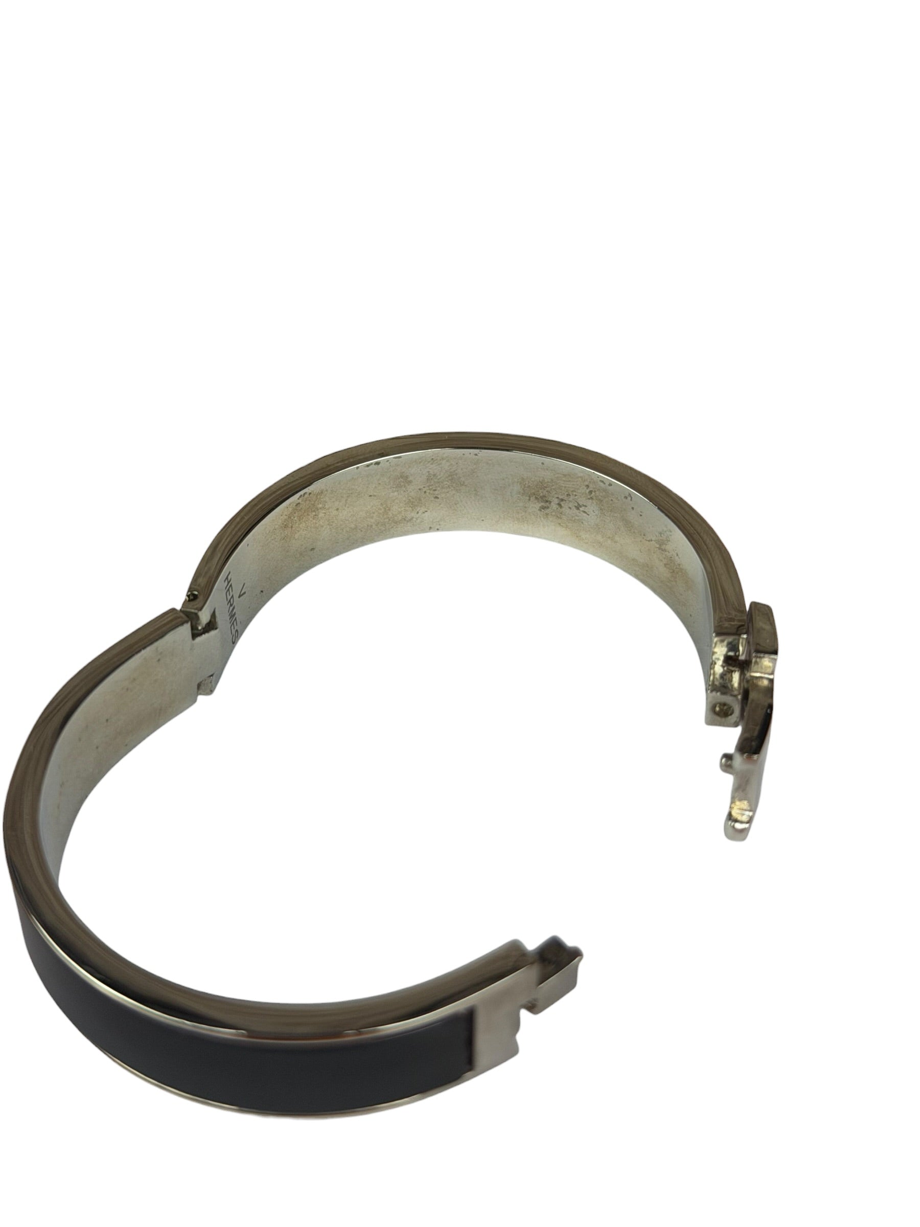 Hermes H Black/Palladium Clic Bracelet