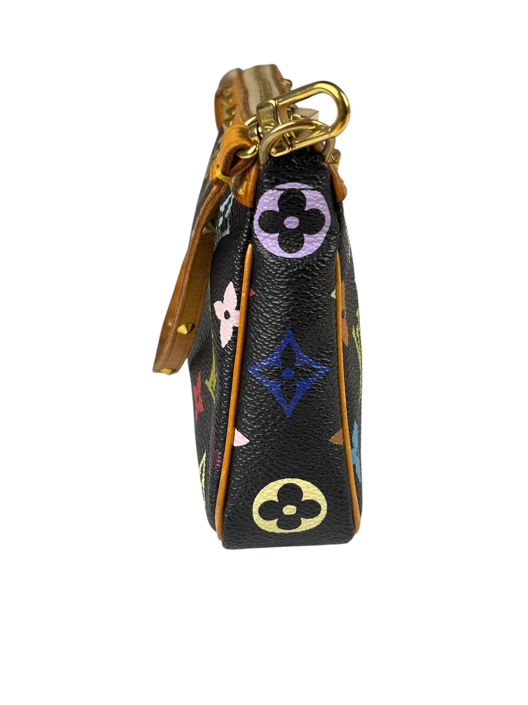 Louis Vuitton x Takashi Murakami Black Monogram Pochette