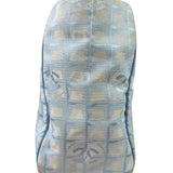 Chanel Light Blue Nylon/Leather Trim Travel Line Tote 2002