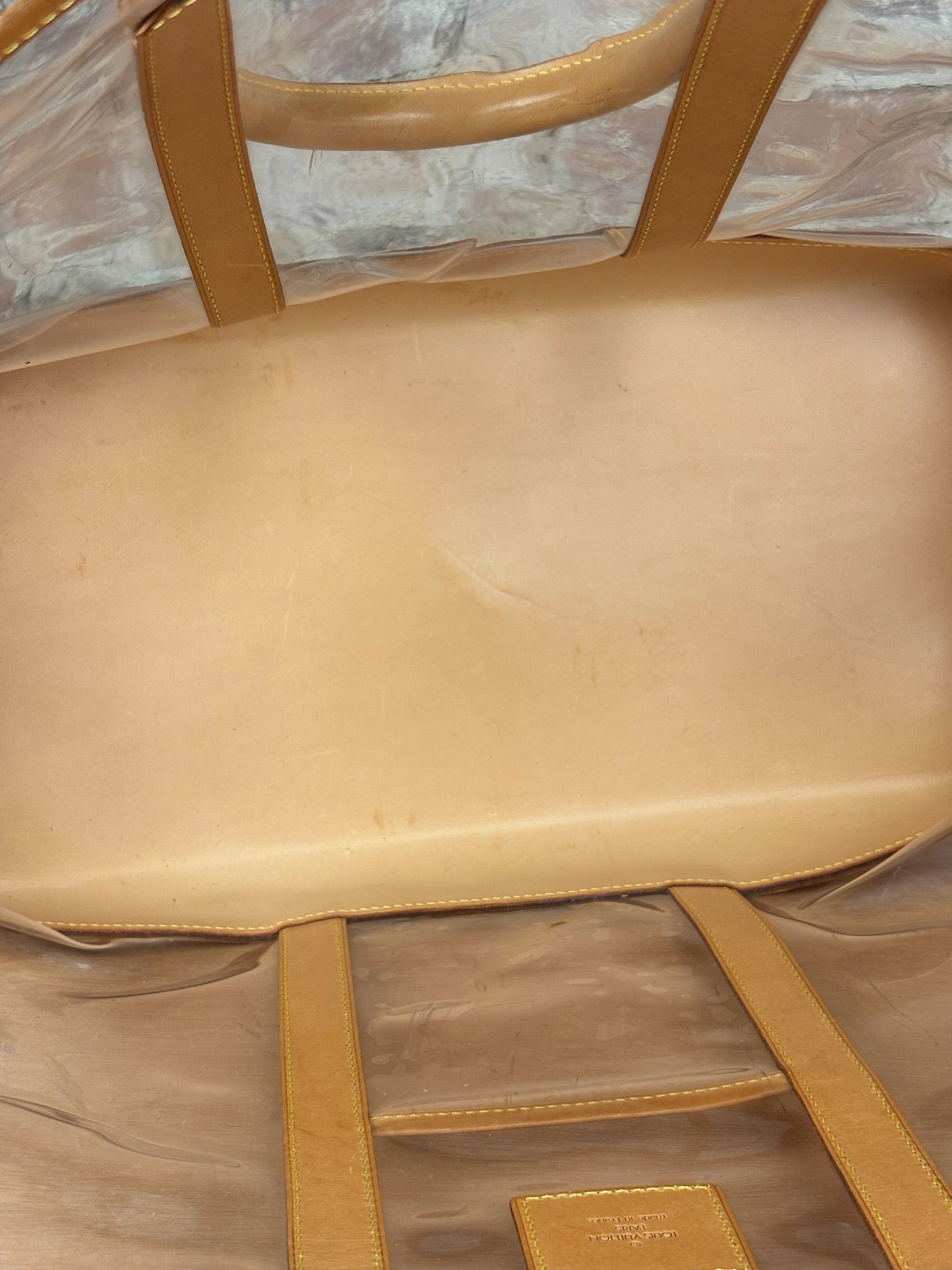Louis Vuitton Limited Edition Transparent Vinyl Ambre Cabas Tote Bag GM