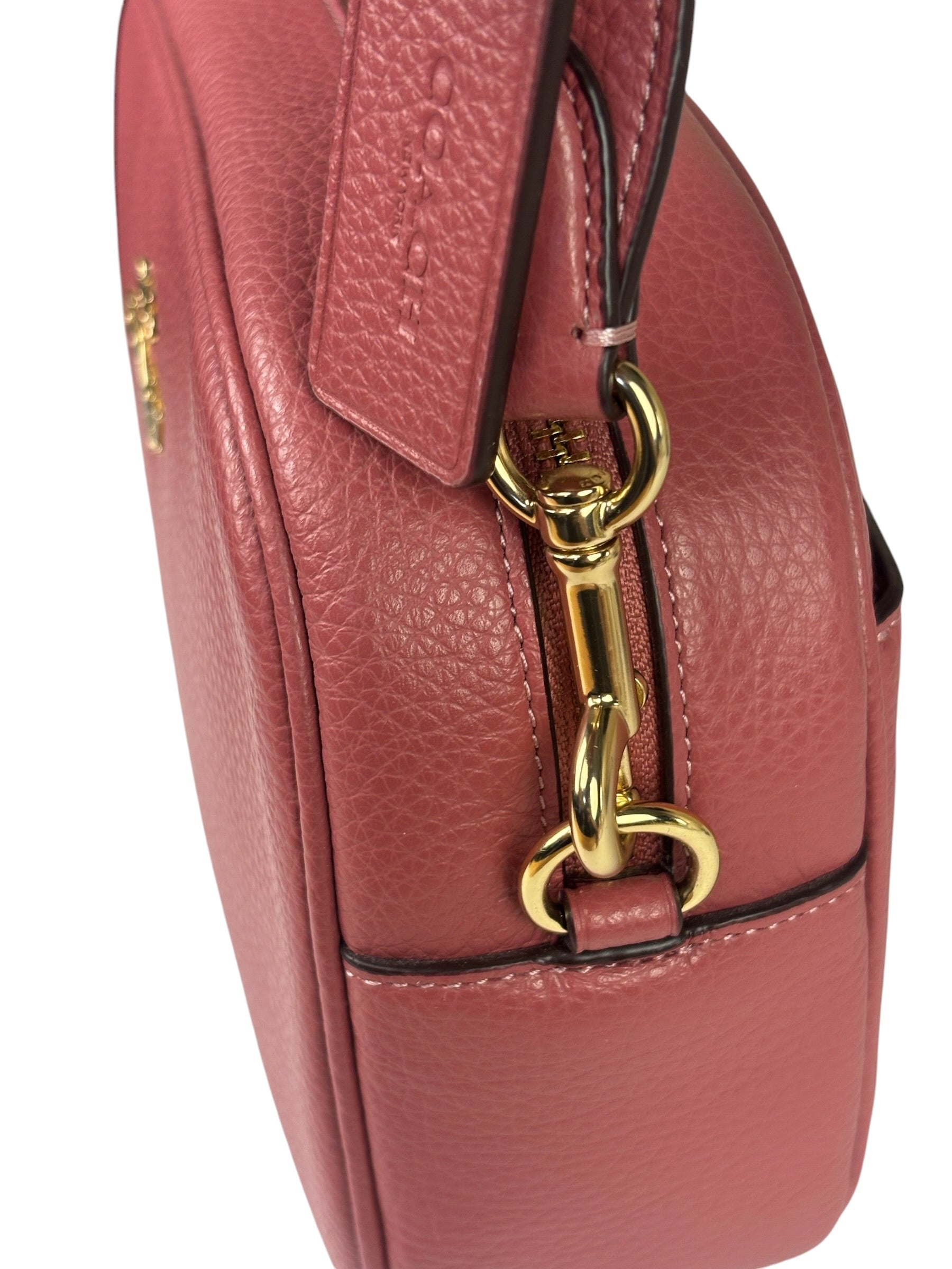 Coach Pink Pebbled Leather Colton Crossbody Bag