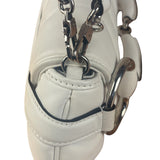 Gucci White Horsebit Vertical Quilted Leather Shoulder Bag