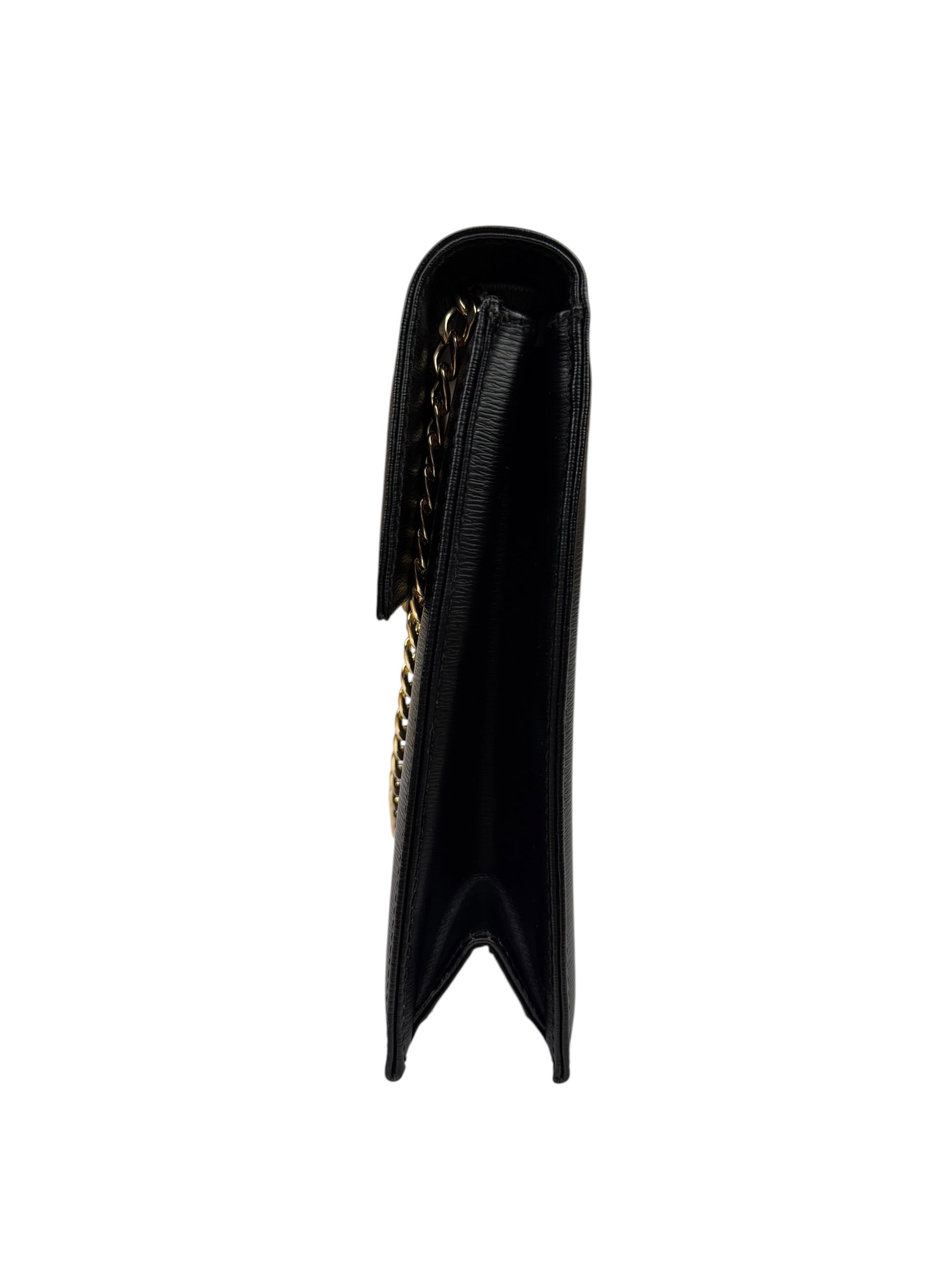 Christian Dior Black Leather Flap Bag Replacement Chain