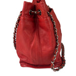 Chanel Red Quilted Leather Natural Beauty Chain Tote 2010