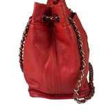 Chanel Red Quilted Leather Natural Beauty Chain Tote 2010