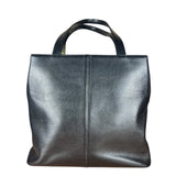 Burberry Black Leather Shoulder Tote