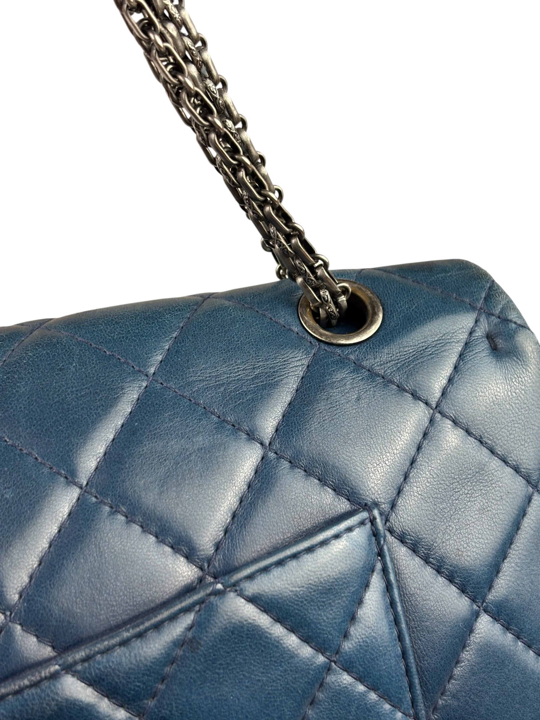 Chanel Blue Reissue 225 Double Flap Bag 1991