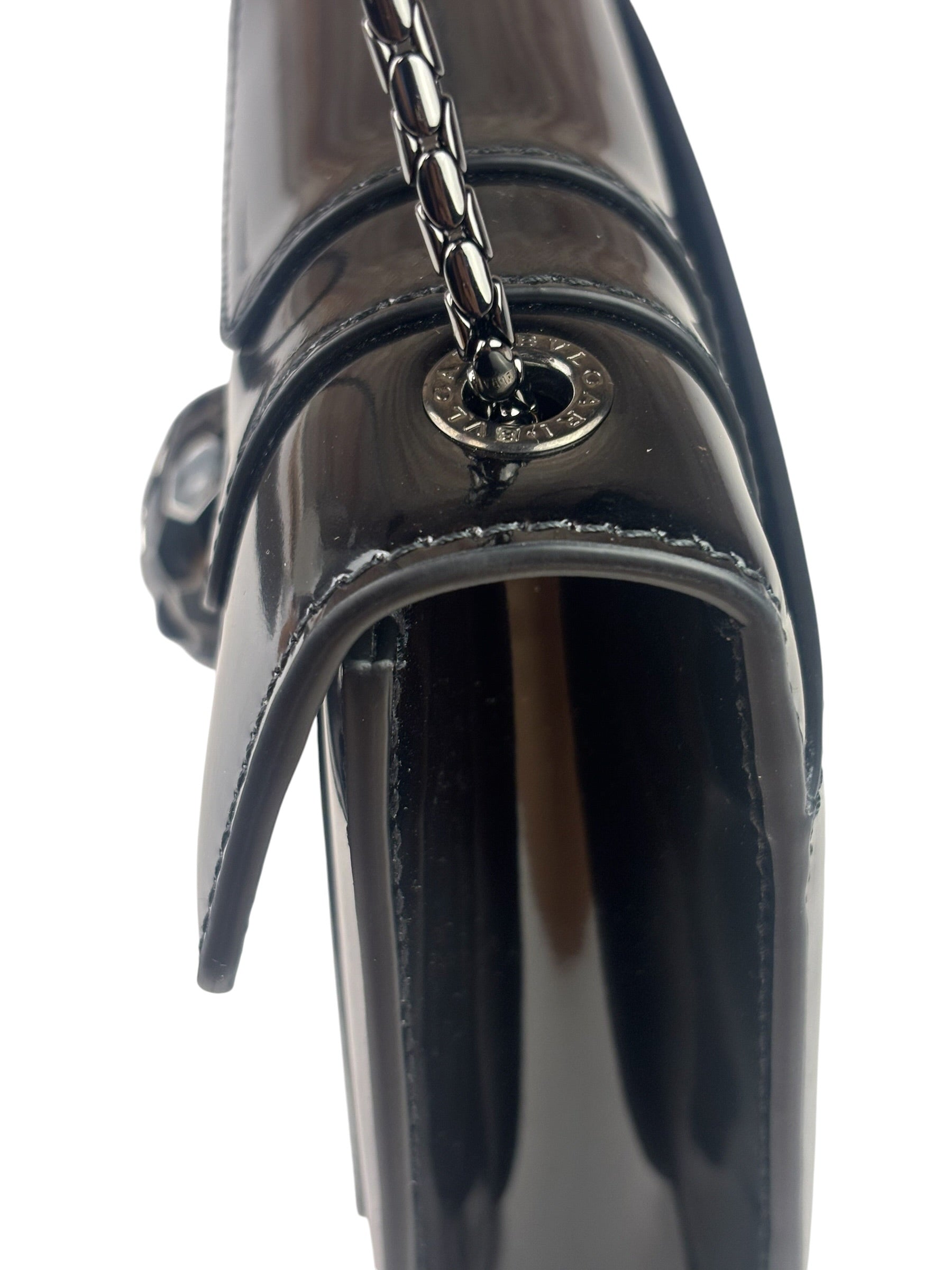 Bvlgari Black Patent Leather Small Serpenti Crossbody Bag