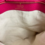 Gucci Hot Pink Pebbled Leather Swing Tote