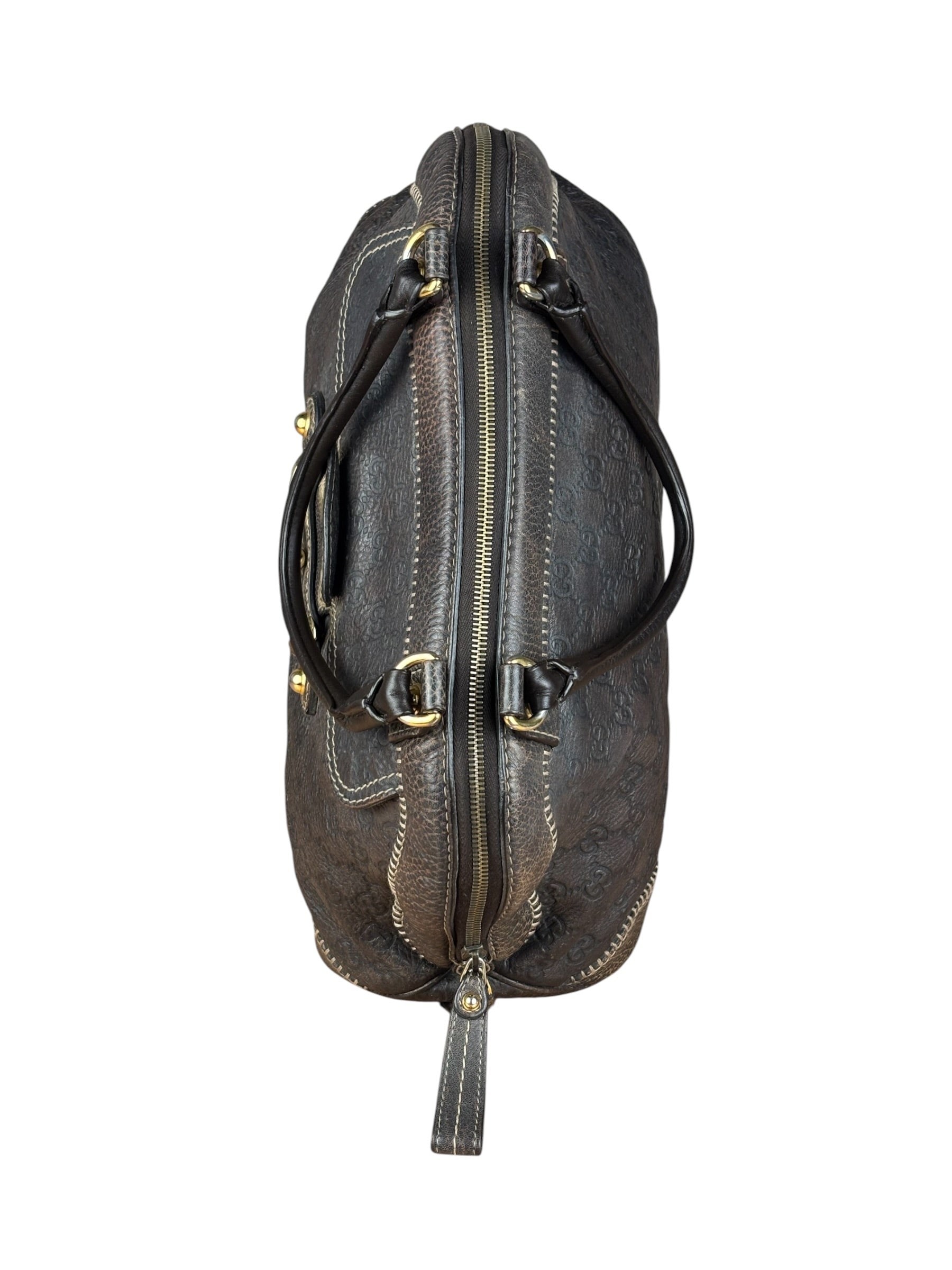 Gucci New Pelham Brown Leather Handbag