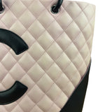 Chanel Black/Pink Cambon Quilted Leather Tote Bag 2004