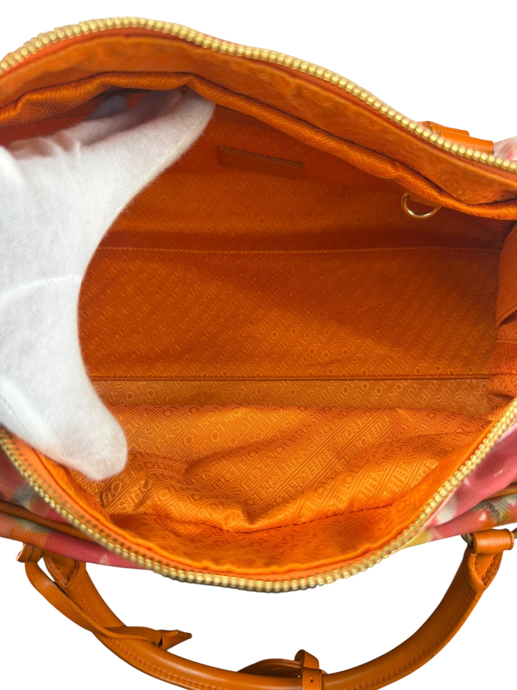 Louis Vuitton Richard Prince Orange Vinyl Canvas Monogram Hand Bag PM