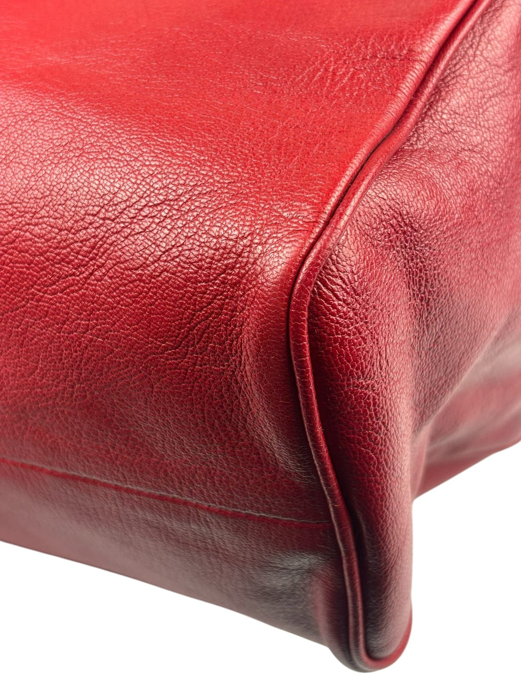 Bottega Veneta Red Leather Brera Handbag
