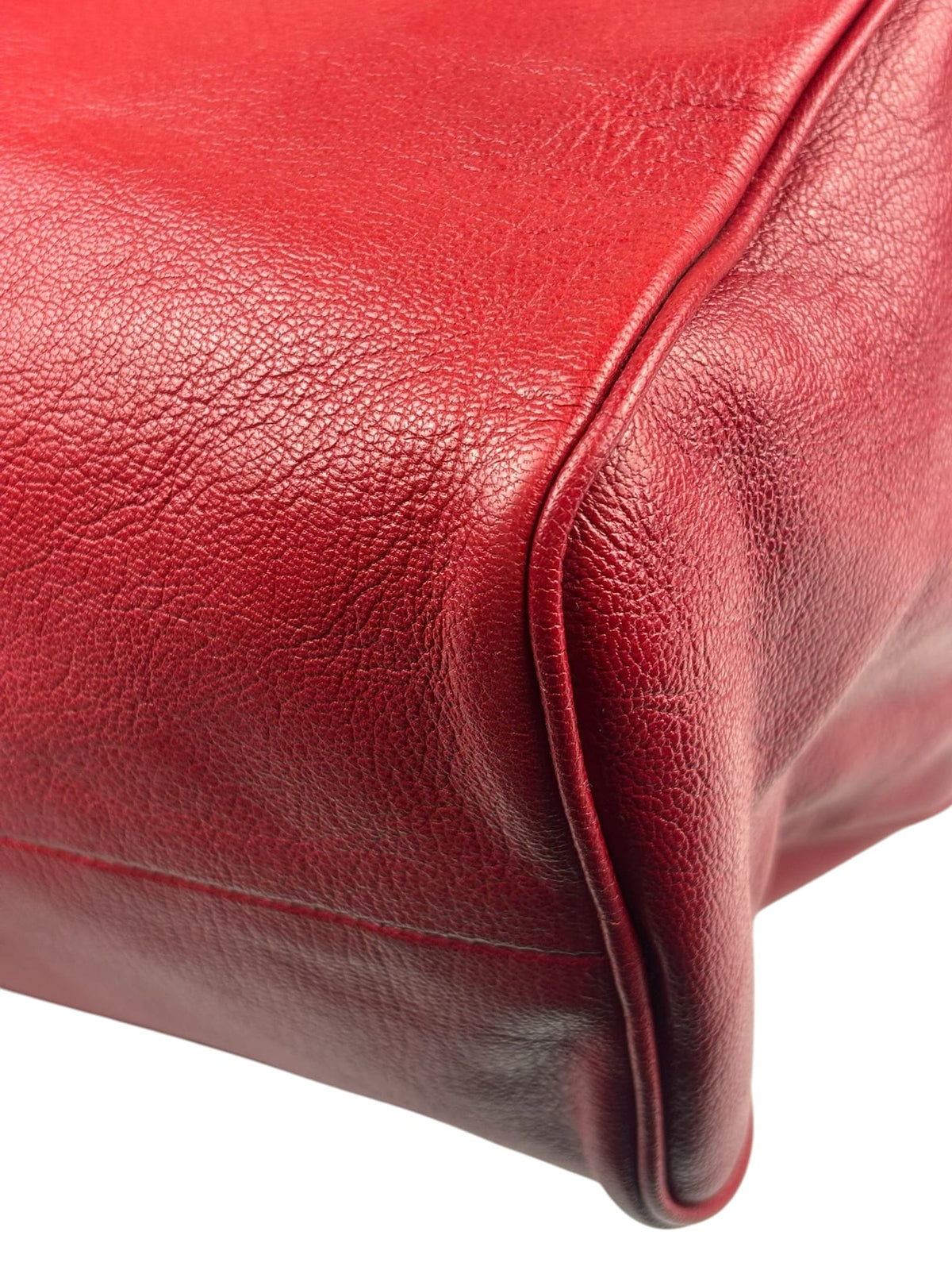 Bottega Veneta Red Leather Brera Handbag