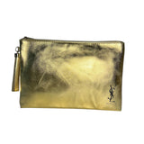 YSL Beauty Gold Makeup Zip Pouch