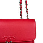 Chanel Red Calfskin Small Box Flap 2017