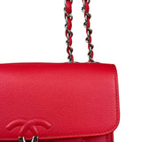 Chanel Red Calfskin Small Box Flap 2017