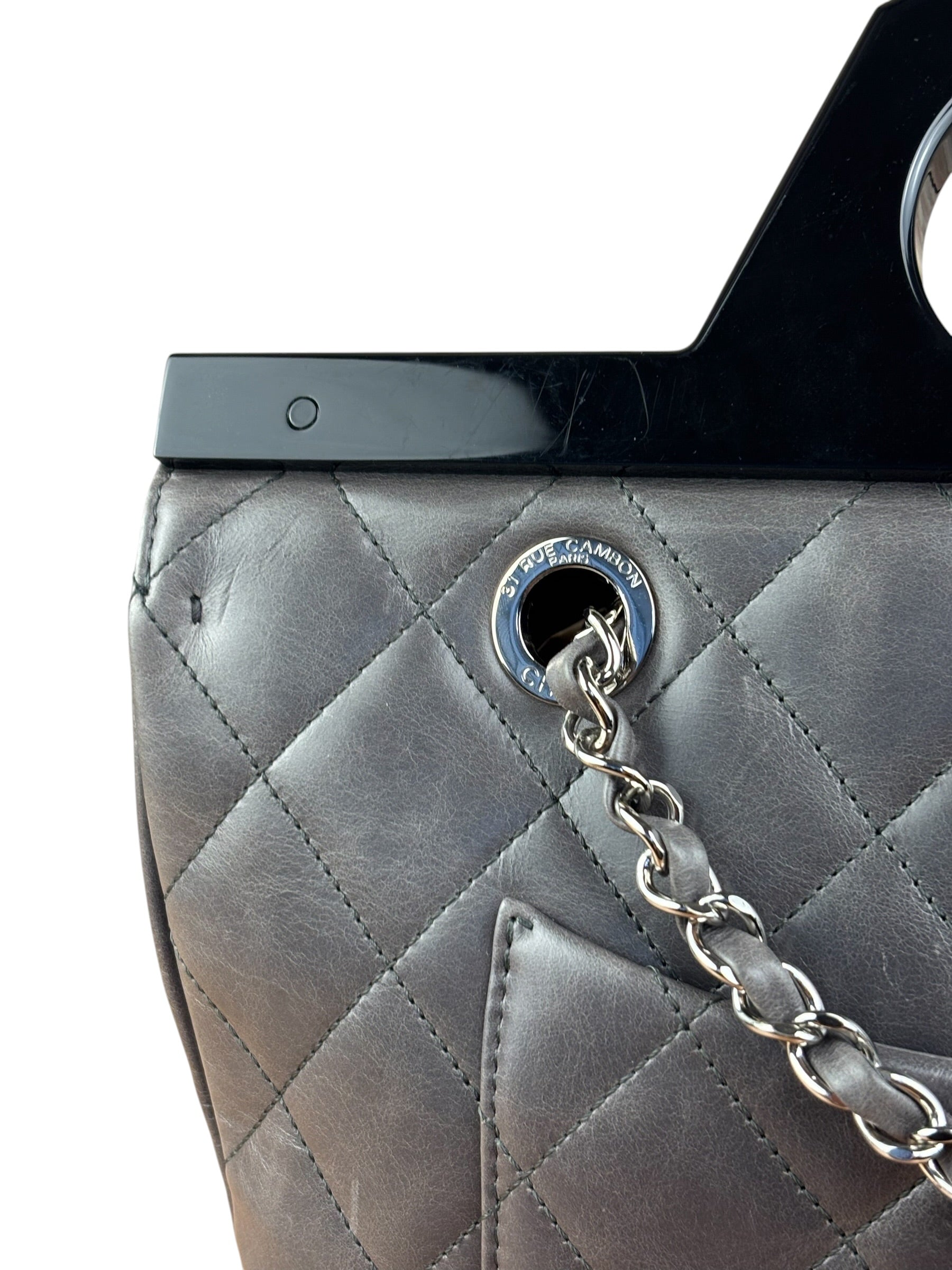 Chanel Dark Grey Cockpit Flap Shoulder Bag 2015