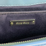 Miu Miu Blue Leather Chain Camera 2Way Shoulder Bag