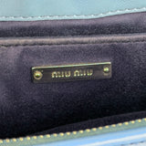 Miu Miu Blue Leather Chain Camera 2Way Shoulder Bag
