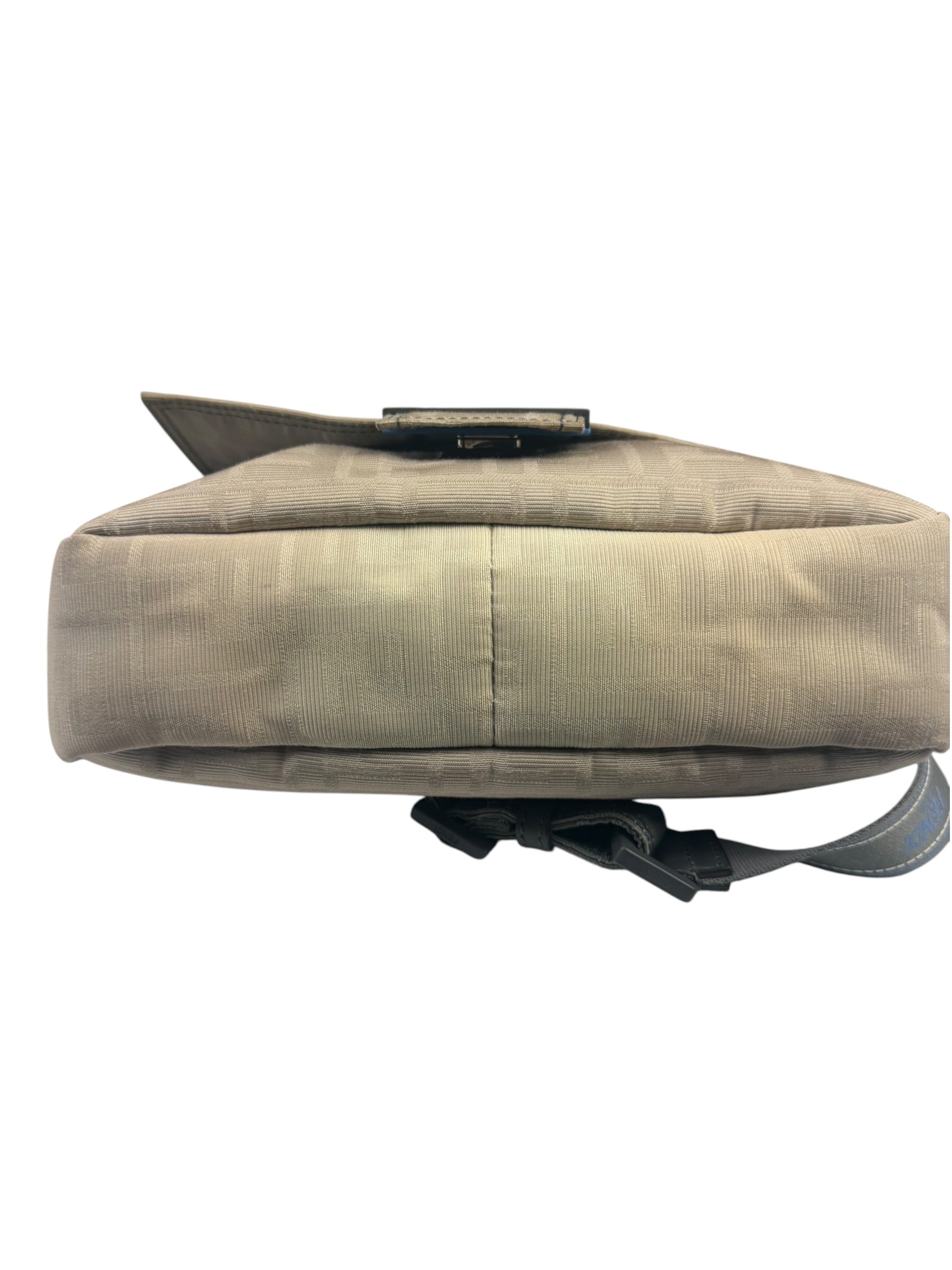 Fendi Vintage Grey Nylon Mamma Baguette Messenger Bag
