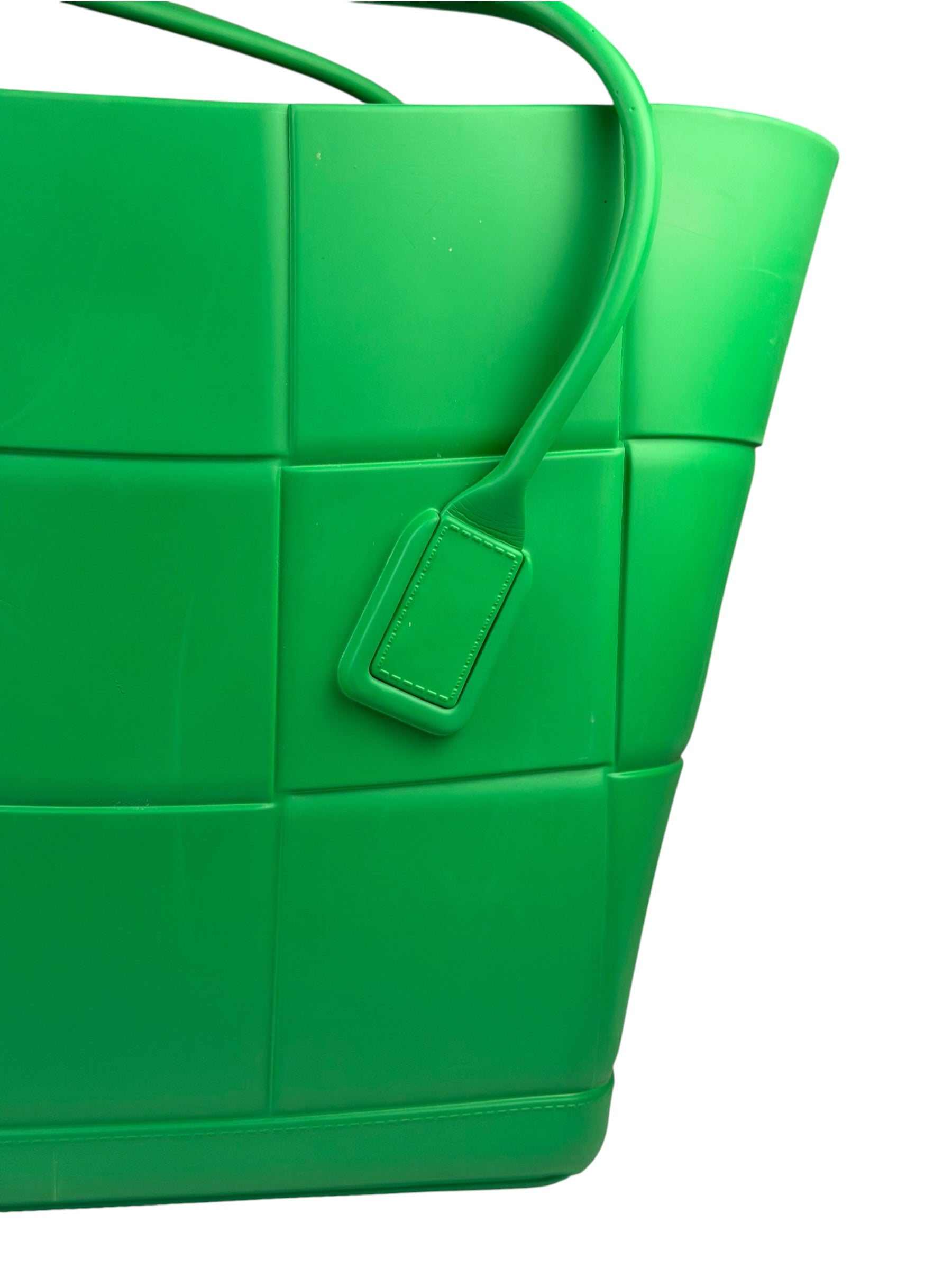 Bottega Veneta Green Acro Large Rubber Tote