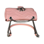 Gucci Pink Leather GG Marmont Shoulder Bag