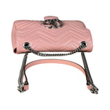Gucci Pink Leather GG Marmont Shoulder Bag