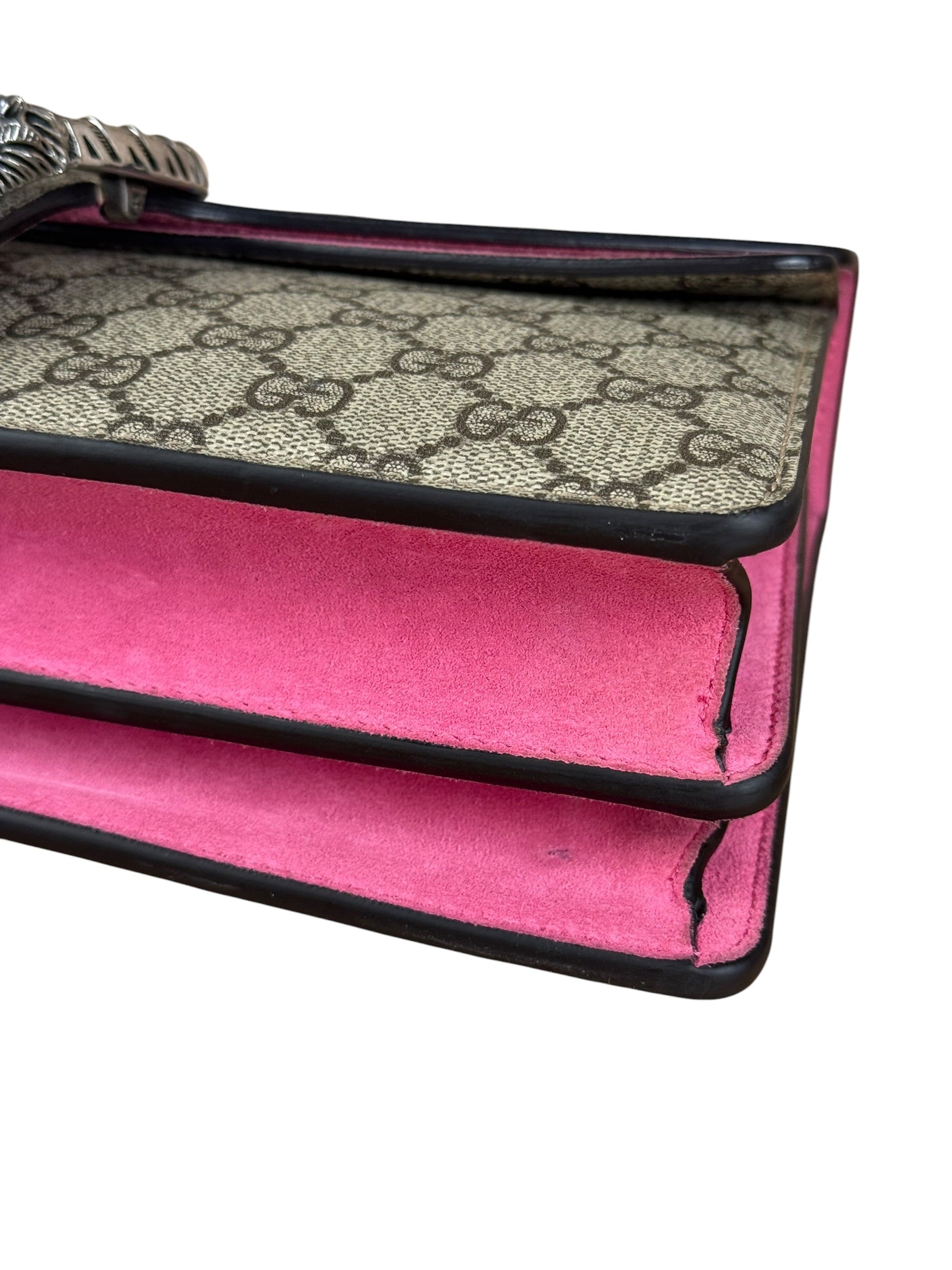 Gucci Dionysus GG Supreme Shoulder Bag Beige/Pink