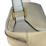 Versace Pastel Yellow Leather Logo Print Belt Bag
